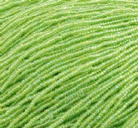 50 Grams of 10/0 Transparent Light Green Iris AB Seed Beads