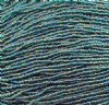 1 Hank of 10/0 Transparent Green Iris AB Seed Beads