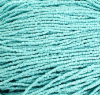 1 Hank of 10/0 Two-Cut Opaque Turquoise Seed Beads