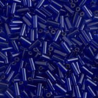 50g 10x4mm Transparent Cobalt Glass Wampum Beads