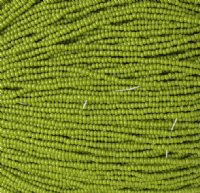 1 Hank of 11/0 Opaque Olive Seed Beads