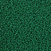10 Grams 11/0 Charlotte Seed Beads - Opaque Medium Dark Emerald Green