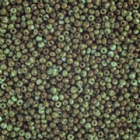 50 Grams of 11/0 Opaque Turquoise Travertine Seed Beads