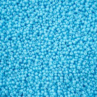 1 Hank of 11/0 Solgel Opaque Dyed Chalk Aqua Seed Beads