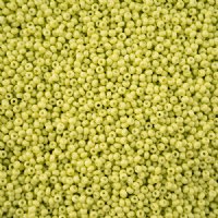 1 Hank of 11/0 Solgel Opaque Dyed Chalk Light Green Seed Beads