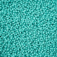 1 Hank of 11/0 Solgel Opaque Dyed Chalk Turquoise Seed Beads