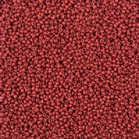 22 Grams of 11/0 Matte Opaque Brown Terra Intensive Seed Beads