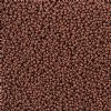 22 Grams of 11/0 Matte Opaque Dark Brown Terra Intensive Seed Beads