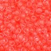 50 Grams of 11/0 Transparent Dyed Dark Salmon Rose Seed Beads
