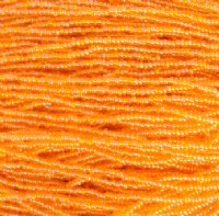 1 Hank of 11/0 Transparent Light Orange AB Seed Beads