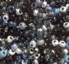 50g 2/0 Black Multi Mix Seed Beads