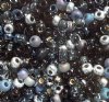 20 Gram Vial of 2/0 Black Multi Mix Seed Beads