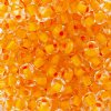 50g 2/0 Crystal Colorlined Neon Orange Seed Beads