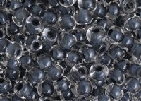 50g 2/0 Crystal Colorlined Black Seed Beads