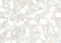 50g 2/0 Crystal Colorlined White Seed Beads