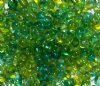 20 Gram Vial of 2/0 Transparent Crystal, Lime, & Turquoise Seed Beads
