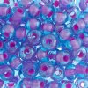 20 Gram Vial of 2/0 Fuchsia Lined Aqua Seed Beads