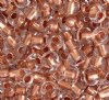 50g 2/0 Metallic Copper Lined Crystal Seed Beads