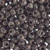 50g of 2/0 Opaque Black Travertine Seed Beads