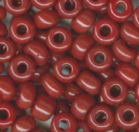 50g 2/0 Opaque Brick Red Seed Beads