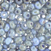 50g of 2/0 Opaque Light Blue Travertine Seed Beads 