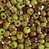 20 Gram Vial of 2/0 Opaque Olive Green Travertine Seed Beads 