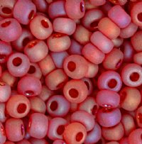 50g 2/0 Transparent Matte Red AB Seed Beads