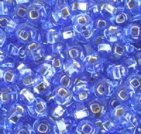 50g 2/0 Silver Lined Light Sapphire Seed Beads