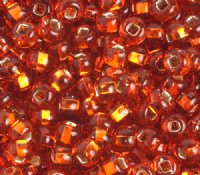 50g 2/0 Silver Lined Orange Seed Beads
