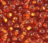 20 Gram Vial of 2/0 Silver Lined Orange Seed Beads