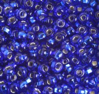 50g 2/0 Silver Lined Sapphire Seed Beads