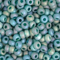 50g 2/0 Transparent Matte Teal AB Seed Beads