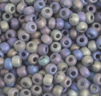 50g 2/0 Matte Transparent Grey AB Seed Beads