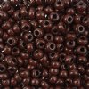 25g of 32/0 Opaque Dark Brown Seed Beads