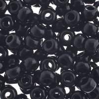 25g of 32/0 Opaque Black Seed Beads
