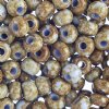 25g of 32/0 Opaque Light Blue Travertine Seed Beads