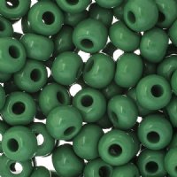 25g of 32/0 Opaque Medium Green Seed Beads
