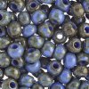 25g of 32/0 Opaque Medium Blue Travertine Seed Beads