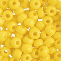 25g of 32/0 Opaque Yellow Seed Beads