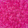 50g 6/0 Colorlined Neon Pink Seed Beads