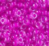 50g 6/0 Colorlined Neon Purple Seed Beads