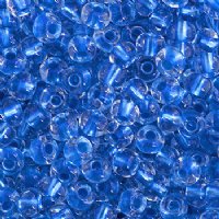 50g 6/0 Terra Blue Pearl Lined Crystal Seed Beads