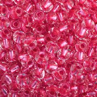 50g 6/0 Terra Pink Pearl Lined Crystal Seed Beads