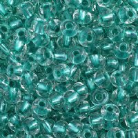 50g 6/0 Terra Teal Pearl Lined Crystal Seed Beads