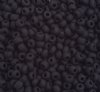 50g 6/0 Opaque Matte Black Seed Beads