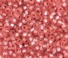 50g 6/0 Silver Lined Matte Rose Seed Beads