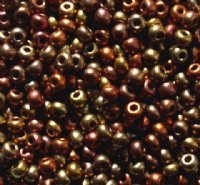 50g 6/0 Metallic Copper Mix Seed Beads