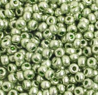 50g 6/0 Metallic Light Olive Seed Beads
