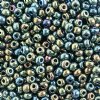 50g 6/0 Opaque Green Iris Seed Beads