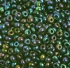 50g 6/0 Opaque Green Iris Seed Beads